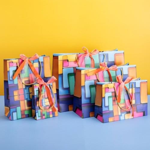 Kraft Paper Bags with Handles Gift Packaging For Storing Clothes Wedding Party Supplies Department Stores Casamento Containers