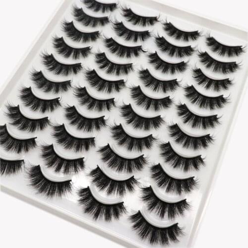 20 Pairs 3D Mink Lashes Natural Eyelashes Dramatic False Eyelashes Faux Cils Makeup Wholesale Fake Eyelash Extension maquiagem