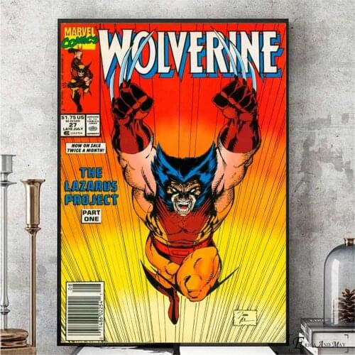 Wolverine Vintage Comic Artwork Posters and Prints Wall art Decorative Picture Canvas Painting For Living Room Home Decor