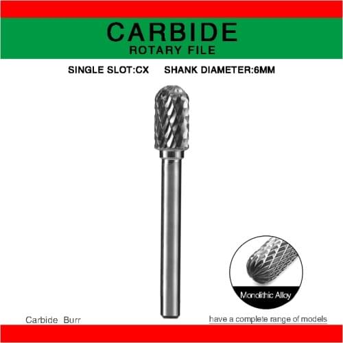 Hand tools hard metal rotary file rotary burrs C-type Single slot power tools wood working tools and accessories 6mm-16mm