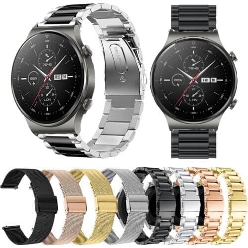 18MM 20MM 22MM Strap For Garmin Vivoactive 3 4 4S Smart Watch Bands Stainless Steel Metal Straps For Vivoactive 3 Music Correa