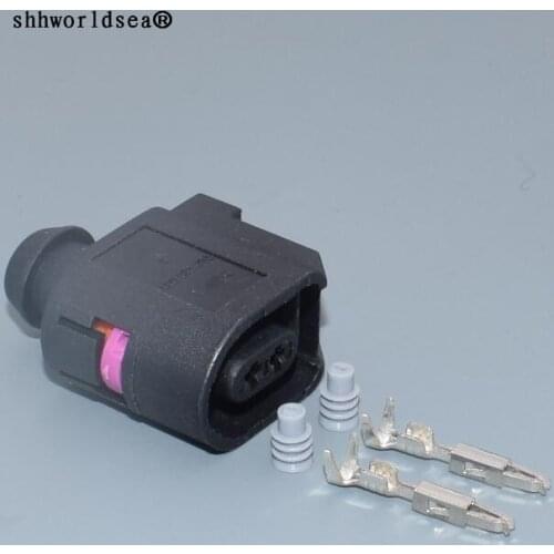 Shhworldsea 1sets 2p 1.5mm Sensor Connector Plug For Skoda Volkswagen AUDI VAG A4 A8 Q3 Touran Polo Passat B7 Tiguan 6E0973702