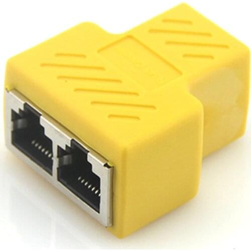 RJ45 Coupler 1 To 2 Ways Ethernet LAN Network Splitter Double Female Ports Connector Extender Adapter For Cat5/5e/6/7 Converters