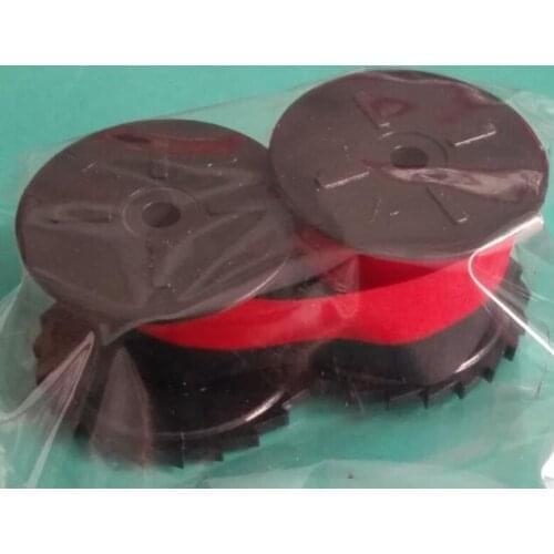 Compatible Lucks QR732 IR19 QR733 NIDEKA EX9NE-2000 NE-3000 EX8 NE-850 NE-860 Nideka EX8 19 mm Time Clock Fabric Ribbon black/re