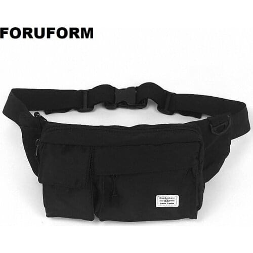 Chest Bag for Men Waist Bag Canvas Fanny Pack Boy Street Crossbody Pack Casual Travel Bags Hip Hop Shoulder Pack