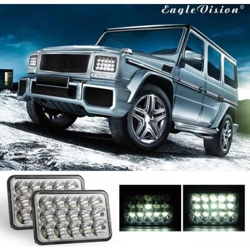 LED Headlight 4X6 Hi/Lo Beam Replace H4651 H4656 Bulb For KW Kenworth T600 W900 T800 Truck Peterbilt 379 Chevy Blazer