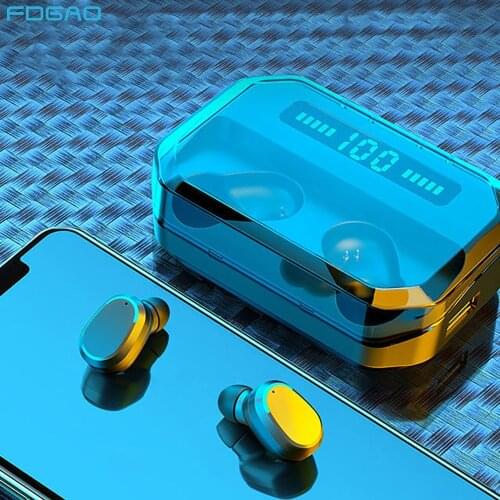 TWS 5.0 Wireless Headphones Bluetooth Earphones with Microphone Sports Earbuds Waterproof Touch Control Headsets 9D Stero Sound