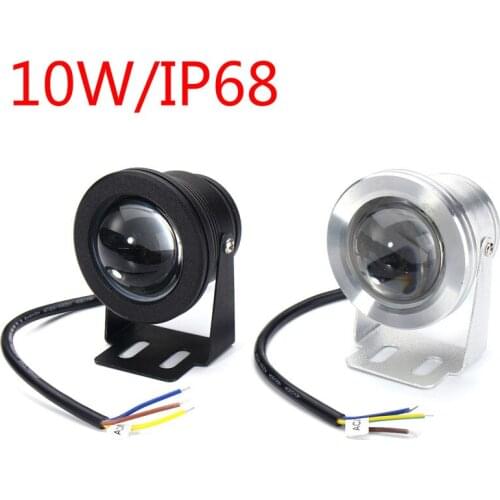 Waterproof IP68 LED Underwater Lamp Light Blue Lighting DC 12V 10W Swimming Pool Boat Yacht Fishing Lamp Decor Dropshipping