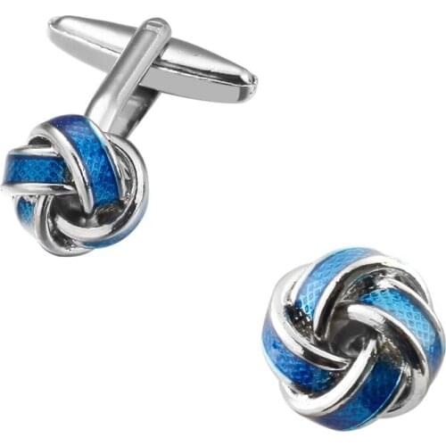 Blue circle twist Cufflinks high quality laser metal Cufflinks holiday wedding dress fashion mens jewelry shirt cuff links