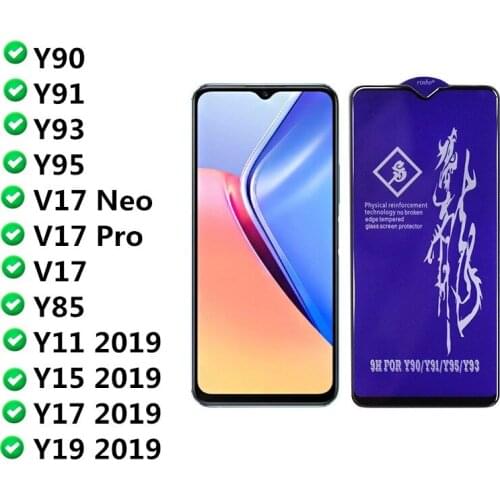 Full Cover Protective Glass For Vivo V17 Neo Pro Tempered Glass Y90 Y91 Y93 Y95 Y11 Y15 Y17 Y19 2019 Screen Protector Film