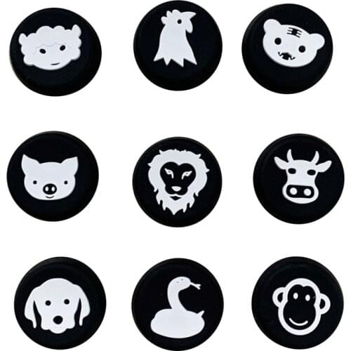 HOT-9 in 1 Gamepad Rocker Cap Animal Cap Non-Slip Rocker Protective Cap for PS4 / PS5 / XboxSeriesX / S / ONE Controller