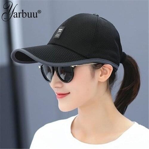 [yarbuu] Spring Womens Baseball Net Hat Printed Mesh Net Trucker Sun Hats Solid Color Simple Outdoor Sports Cap sun cap