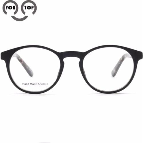 YOUTOP Womens Frames Round eyeglasses Hand made Acetate Myopia eyewear prescription Eye glasses Frames T009