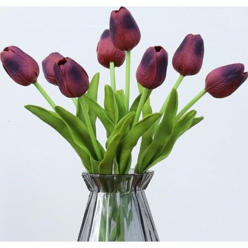1PC Tulip Artificial Flower Real Touch Artificial Bouquet Fake Flower Calla for Home Wedding Decoration Flowers Garden Decor