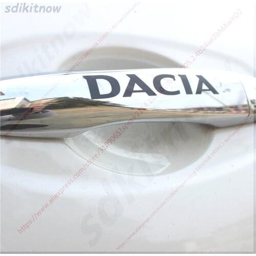 4pcs New White Black Car Door Handle Sticker Decal Auto Sports For renault dacia duster logan sandero lodgy accessories