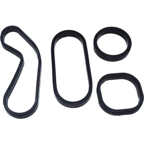 4PCS Oil Cooler Gasket Seal Kits For-BMW Mini Cooper Paceman Countryman 1.6L L4 2007-2016 11427557009 11427557010