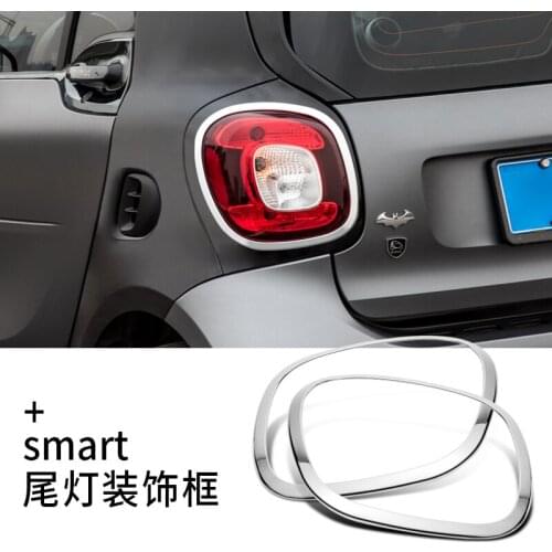 ABS Chrome Trunk Headlight Tail Light Lamp Cover Trim Styling Garnish Bezel Molding For Mercedes Smart fortwo 2015-2020