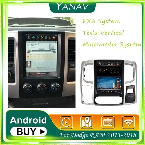 Car Radio Android Stereo Receiver For Dodge RAM 2013 -2018 Head Unit GPS Navigation Audio Multimedia MP3 Player Vertical Screen