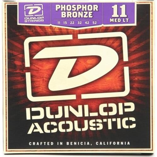 Dunlop Phosphor Bronze Acoustic Guitar Strings, Light or Medium Light