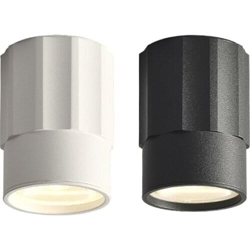 Led black white cylinder ceiling lights bedroom bedside hallway ceiling lamp modern balcony light study aisle indoor de lighting