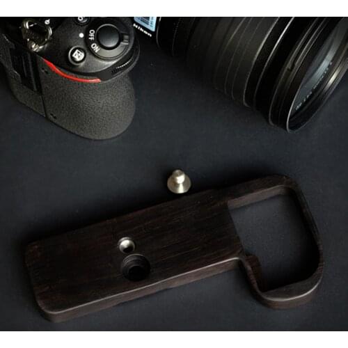 Wooden Wood Hand Grip Plate Bracket Base Plate Black For Nikon Z6 Z7 Tripod Arca Sunway Benro