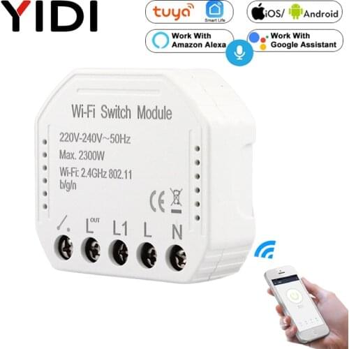 1/2 Way Wifi Diy Smart Light Switch Breaker Module Smart Life Tuya APP RemoteControl Works with Alexa Echo Google Home