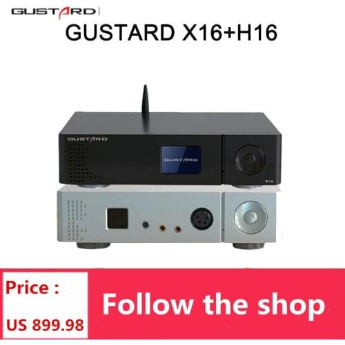 GUSTARD DAC-X16 MQA Decoder + H16 Headphone Amplifier full decoding dual ES9068 Bluetooth 5.0 DSD512 XU216 USB IIS X16