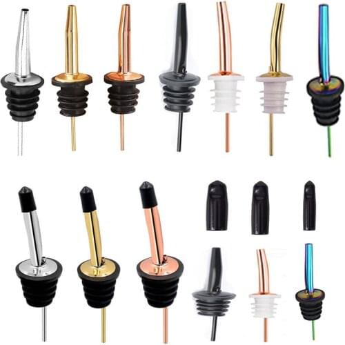 Hampagne cork stopper,Stainless steel red wine pourer black lid pourer to keep red wine fresh, bar party supplies