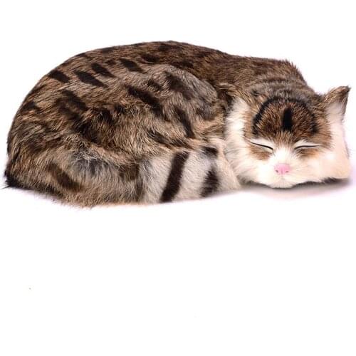 Simulation cat plush toy animal doll childrens toys desktop ornaments realistic animals kitten birthday gift 30X22X7cm