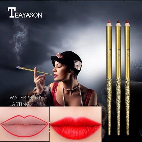 1PCS 6 Colors Matte Lip Liner Pen Durable Waterproof Lipstick Pen Lip Pencil Beauty Makeup Tool Cosmetic