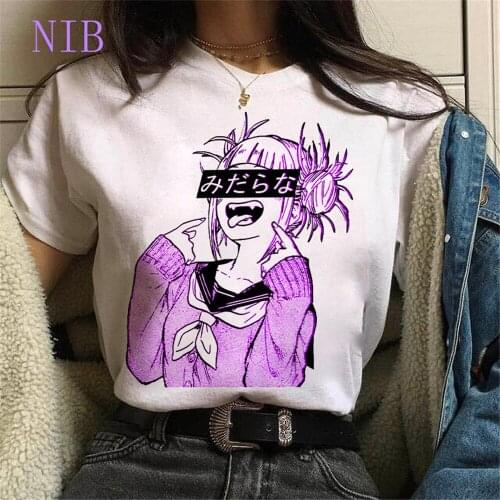 Kawaii cartoon anime printed Tees Harajuku anime Himiko Toga t shirt women gothic punk oversized casual top women/mens T-Shirts