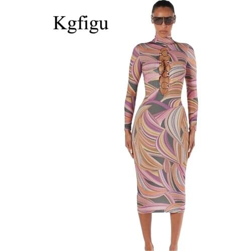 KGFIGU 2021 Autumn New Women Knitting Long Sleeve Top Tight Dress Vestido Lady Party Sexy Cute Clothing Dropshipping