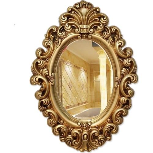 European Style Classic Bathroom Mirror Wall Decor Living Room Ornaments
