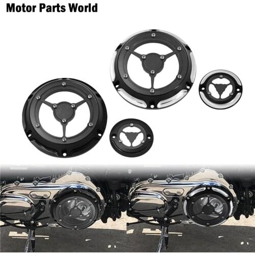 Motorcycle 6 Holes CNC Transparent Derby Cover Timing Timer Covers For Harley Sportster 883 1200 XL XR Iron 2004-2017 Custom