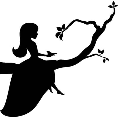 13 * 12.7CM Calm Girl Car Sticker Cute And Interesting Fashion Sticker Decals Car Styling Car Sticker