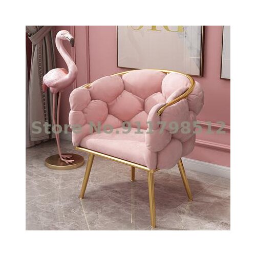 Nordic single sofa chair modern minimalist dressing chair light luxury creative net red ins makeup chair bedroom lounge chair
