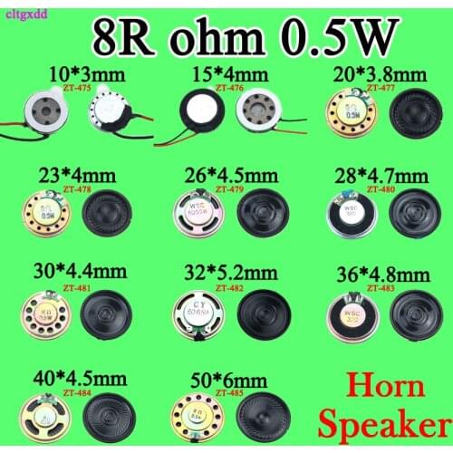 Cltgxdd New Ultra-thin Mini speaker 8 ohms 0.5 watt 0.5W 32R speaker Diameter 28MM 2.8CM thickness 5MM
