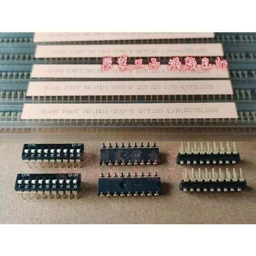 Original New 100% NDI-09H-V dial switch 9-bit 9P spacing 2.54MM black gold-plated feet