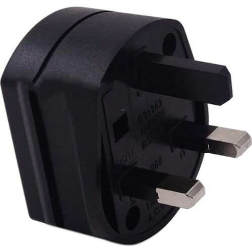 Business Travel Adapter UK 2-Pin to 3-Pin Conversion Plug for Electric Toothbrush and Electric Socket, Black UK Plug