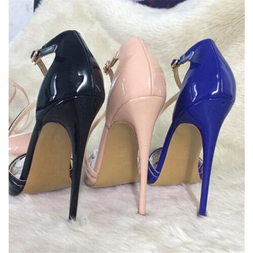 Sexy pumps high heel shoes 12cm ladies pumps nightclub shallow pointed toe heel pumps party nightclub blue white QP101 CHENSIR9