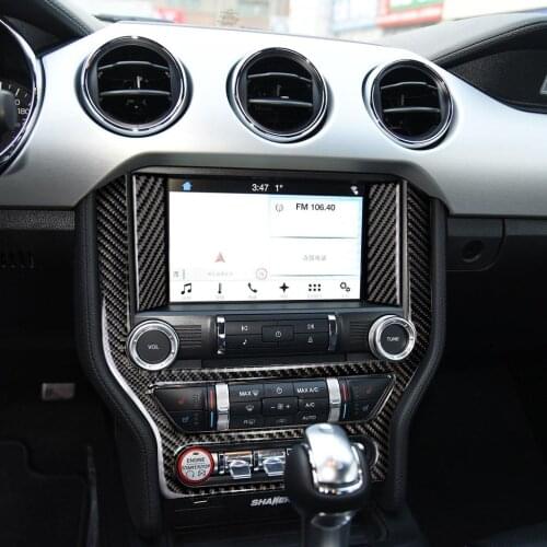It Is Suitable For Mustang (2015-2020) The Carbon Fiber Interior accessories Central Control Decorative Panel