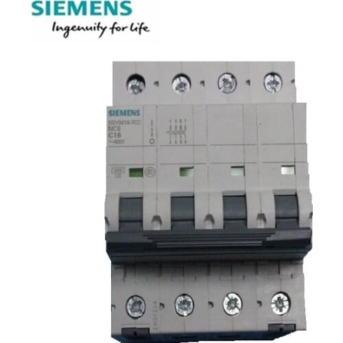 Siemens Miniature circuit breaker 6000 A 5SY6 TYPE C 4P 1A 2A 3A 4A 6A 10A 16A 20A 25A 32A 40A 50A 63A 5SY6C**4P 5SY64