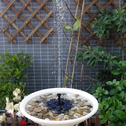 Solar Floating Water Fountain For Bird Bath Fountain Freestanding Solar Panel Pond Patio Garden Decoration with 5pcs Spray Heads