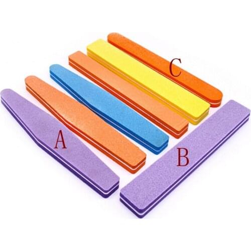 1000pcs/lot Fast shipping Hot Sell Nail Buffer Double Side Diamond Sponge Down polish 17.8x2.8cm