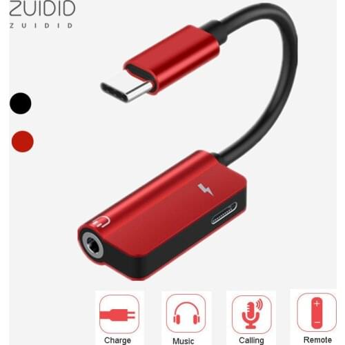 2 Colors Type-C To 3.5MM Audio Cable Charging Listening Conversion Head 2-In-1 Headphone Adapter Lightweight Portable