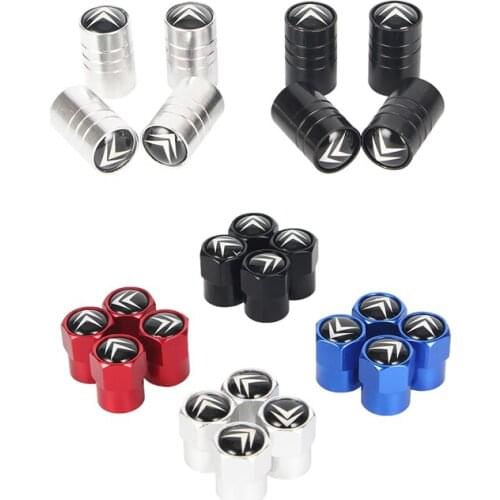 4pcs Car Tire Wheel Valve Stem Caps for Citroen C1 C3 C4 C5 C6 C-ELYSEE VTS Picasso Cross Cactus C4L Car-styling Accessories