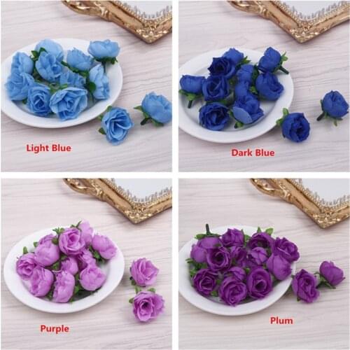 50pcs 3cm Artificial Roses Flower Head for Christmas Baby Shower Birthday Party Decoration DIY Flower Wall Wedding Arch Garland