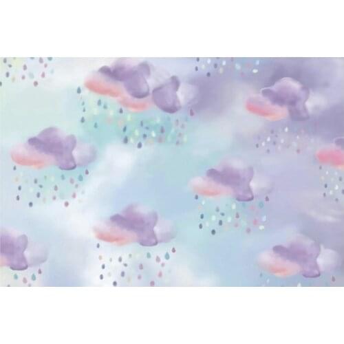 Lavender Clouds Scenery Party Photography Backdrop Baby Shower Natural Room Decor Photo Booth Studio Prop