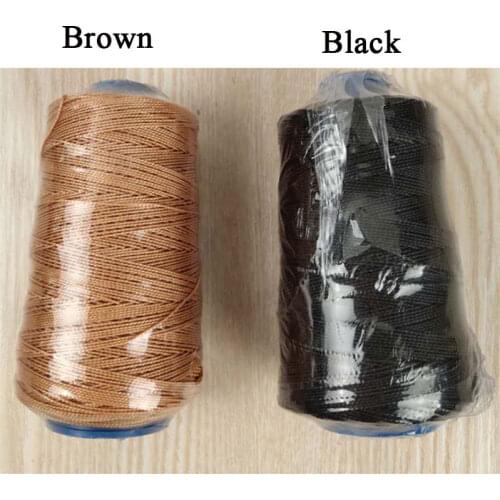Black Brown Sewing Threads Durable Strong Bounded Nylon Leather Sewing Waxed Thread for Craft Repair Shoes Tool Accessories E