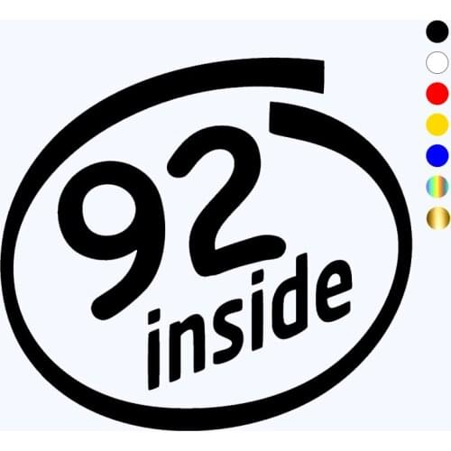 CK2906#12*11cm 92 inside funny car sticker vinyl decal silver/black car auto stickers for car bumper/rear window car decoration